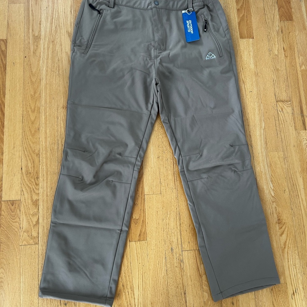 Hiking pants - waterproof and fleece lined pants with Flat Front Waistband - Picture 2 of 8